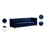Michelle 90" Velvet Upholstered Sofa in Navy
