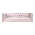 Michelle 90" Velvet Upholstered Sofa in Pink