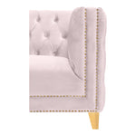 Michelle 90" Velvet Upholstered Sofa in Pink