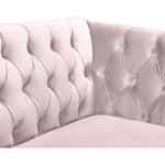 Michelle 90" Velvet Upholstered Sofa in Pink