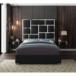 Milan Vegan Leather Upholstered King Bed in Black