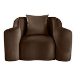 Destin Velvet Upholstered Chair in Brown