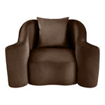 Destin Velvet Upholstered Chair in Brown