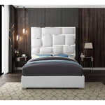 Milan Vegan Leather Upholstered King Bed in White