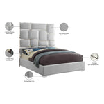 Milan Vegan Leather Upholstered King Bed in White