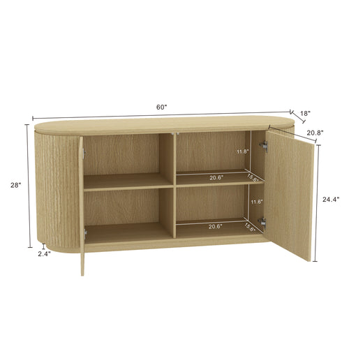 Olivia 60" Sideboard in Natural Oak