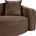Destin Velvet Upholstered Chair in Brown