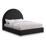 Milo Boucle Fabric Upholstered Queen Bed in Black
