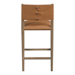 Andie Vegan Leather Upholstered Counter Stool in Cognac