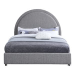 Milo Boucle Fabric Upholstered Queen Bed in Grey