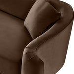 Destin Velvet Upholstered Chair in Brown