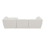 Miramar 109" Linen Textured Fabric Upholstered 4pc. Modular Sectional in Cream