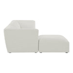 Miramar 109" Linen Textured Fabric Upholstered 4pc. Modular Sectional in Cream