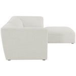 Miramar 109" Linen Textured Fabric Upholstered 4pc. Modular Sectional in Cream