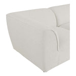 Miramar 109" Linen Textured Fabric Upholstered 4pc. Modular Sectional in Cream