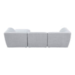 Miramar 109" Linen Textured Fabric Upholstered 4pc. Modular Sectional in Grey