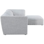 Miramar 109" Linen Textured Fabric Upholstered 4pc. Modular Sectional in Grey