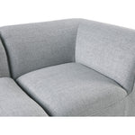 Miramar 109" Linen Textured Fabric Upholstered 4pc. Modular Sectional in Grey
