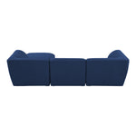 Miramar 109" Linen Textured Fabric Upholstered 4pc. Modular Sectional in Navy