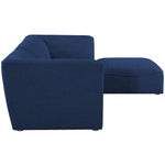 Miramar 109" Linen Textured Fabric Upholstered 4pc. Modular Sectional in Navy