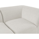 Miramar 109" Linen Textured Fabric Upholstered 5pc. Modular Sectional in Cream