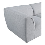 Miramar 109" Linen Textured Fabric Upholstered 5pc. Modular Sectional in Grey
