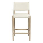 Andie Vegan Leather Upholstered Counter Stool in Cream