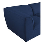 Miramar 109" Linen Textured Fabric Upholstered 5pc. Modular Sectional in Navy