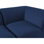Miramar 109" Linen Textured Fabric Upholstered 5pc. Modular Sectional in Navy