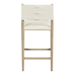 Andie Vegan Leather Upholstered Counter Stool in Cream