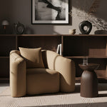 Destin Velvet Upholstered Chair in Camel