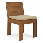 Mirella Water Resistant Fabric Upholstered Outdoor Patio Dining Side Chair in Tan