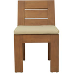 Mirella Water Resistant Fabric Upholstered Outdoor Patio Dining Side Chair in Tan