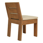 Mirella Water Resistant Fabric Upholstered Outdoor Patio Dining Side Chair in Tan