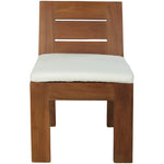 Mirella Water Resistant Fabric Upholstered Outdoor Patio Dining Side Chair in Off-White
