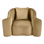 Destin Velvet Upholstered Chair in Camel