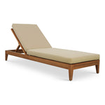 Mirella Water Resistant Fabric Upholstered Outdoor Patio Chaise Lounge in Tan