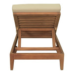 Mirella Water Resistant Fabric Upholstered Outdoor Patio Chaise Lounge in Tan