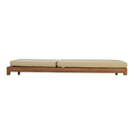 Mirella Water Resistant Fabric Upholstered Outdoor Patio Chaise Lounge in Tan