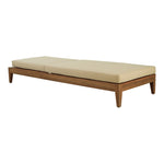Mirella Water Resistant Fabric Upholstered Outdoor Patio Chaise Lounge in Tan