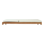 Mirella Water Resistant Fabric Upholstered Outdoor Patio Chaise Lounge in Off-White