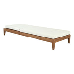 Mirella Water Resistant Fabric Upholstered Outdoor Patio Chaise Lounge in Off-White