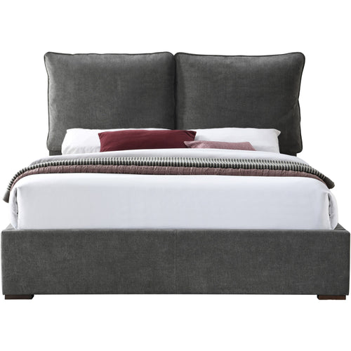 Misha Fabric Upholstered King Bed (3 Boxes) in Black