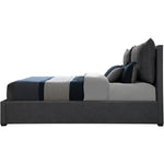 Misha Fabric Upholstered King Bed (3 Boxes) in Black