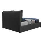 Misha Fabric Upholstered King Bed (3 Boxes) in Black