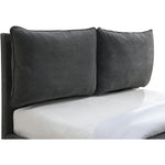 Misha Fabric Upholstered King Bed (3 Boxes) in Black