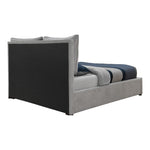 Misha Fabric Upholstered King Bed (3 Boxes) in Grey