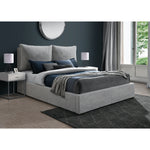Misha Fabric Upholstered Queen Bed (3 Boxes) in Grey