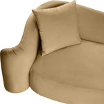 Destin Velvet Upholstered Chair in Camel