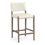Andie Vegan Leather Upholstered Counter Stool in Cream